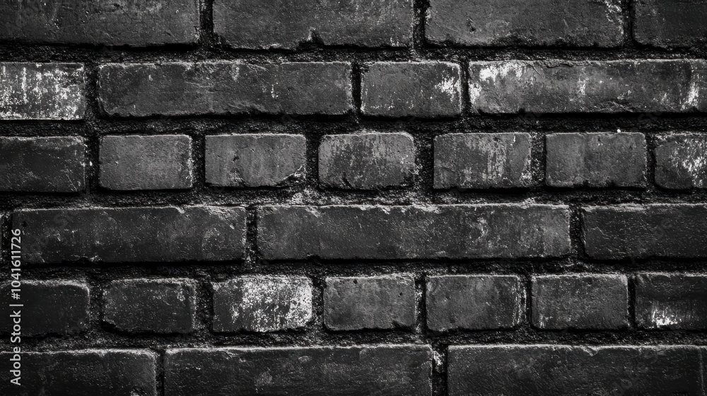 Textured Black Brick Wall Background Textured Black Brick Wall Background