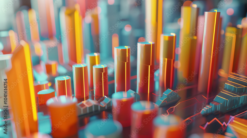 business data statistics 3d illustration growth data analysis business data statistics 3d illustration growth data analysis