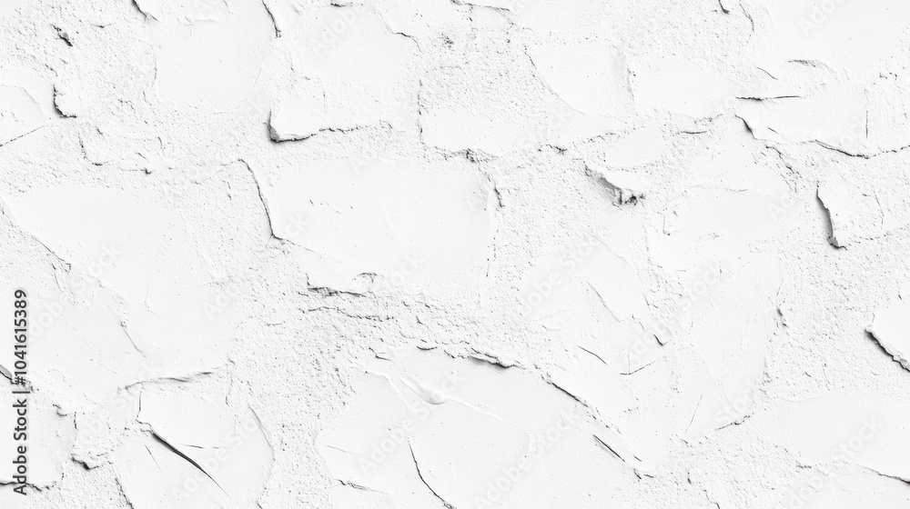 Panoramic view of a white painted cement wall featuring a rough texture in the background Panoramic view of a white painted cement wall featuring a rough texture in the background