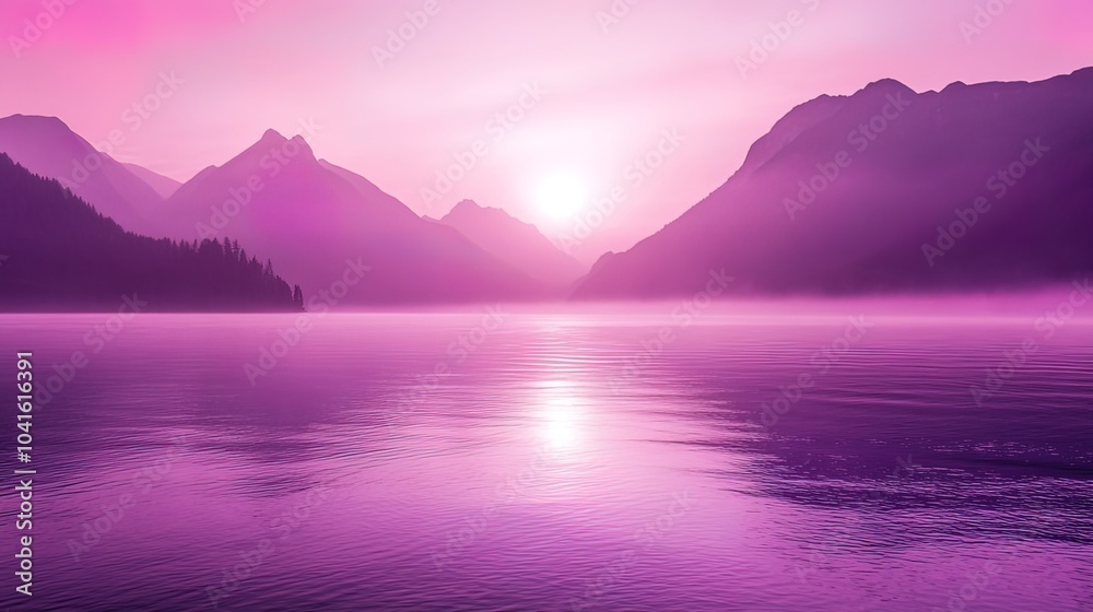 Purple Mountains Majesty: A Serene Landscape Purple Mountains Majesty: A Serene Landscape