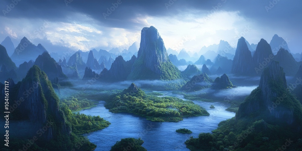 Scenic view of a dramatic landscape featuring unique rock formations and lush vegetation typical of a national park Scenic view of a dramatic landscape featuring unique rock formations and lush vegetation typical of a national park