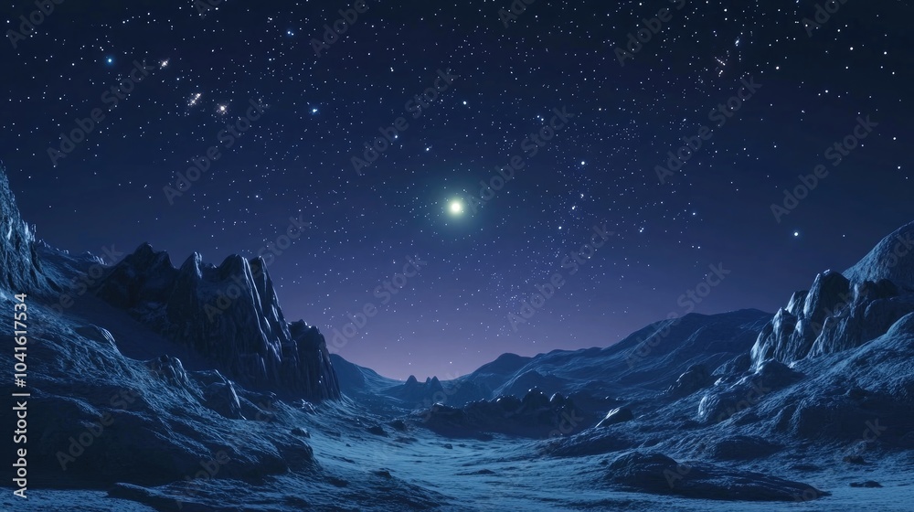 3D cartoon rendering of a clear night sky in an astro photo 3D cartoon rendering of a clear night sky in an astro photo