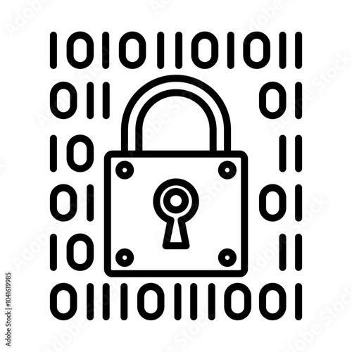 Encryption line icon