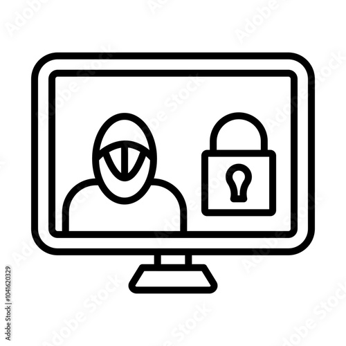 Intruder Alert line icon