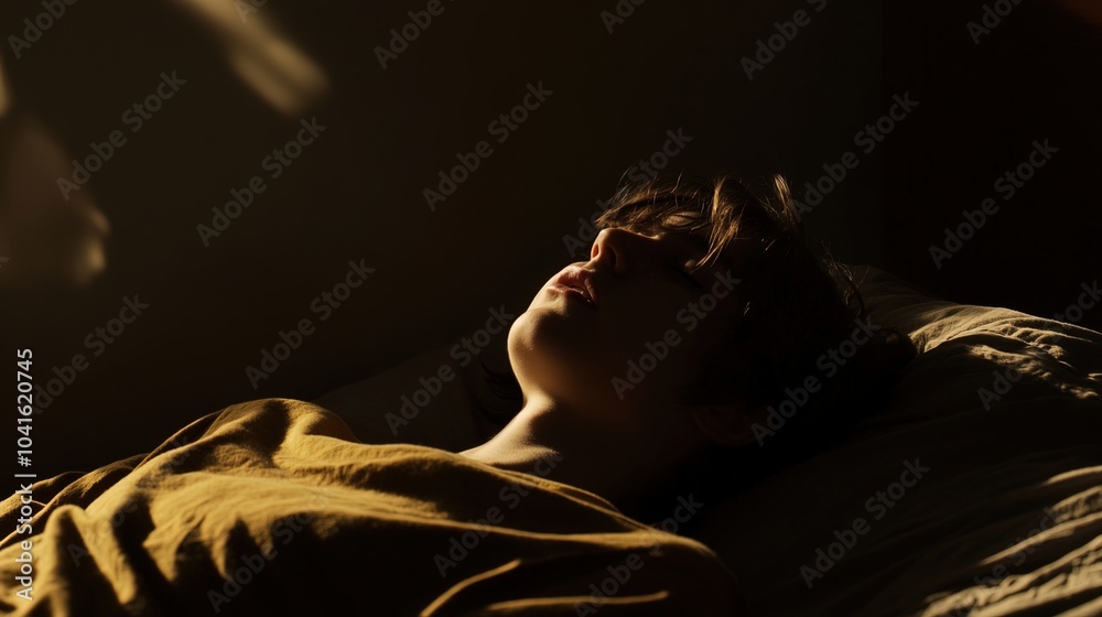 Person tossing and turning in bed, struggling with insomnia and restlessness. The scene captures the emotional turmoil and physical discomfort of a sleepless night. Person tossing and turning in bed, struggling with insomnia and restlessness. The scene captures the emotional turmoil and physical discomfort of a sleepless night.