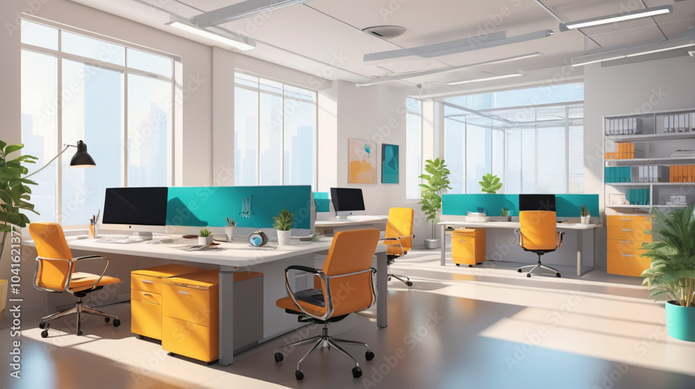 Ergonomic workstations equipped with the latest technology, promoting productivity and employee well-being. Ergonomic workstations equipped with the latest technology, promoting productivity and employee well-being.