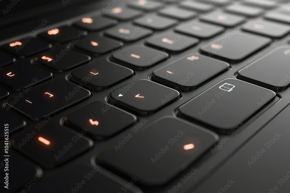 Close-Up of Modern Laptop Keyboard Keys Close-Up of Modern Laptop Keyboard Keys