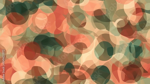 Seamless pattern featuring abstract spots with a transparent effect