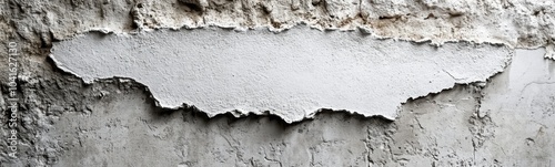 White paint peeling off of a wall photo