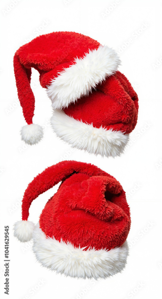 Festive Red Santa Hats on Transparent Background: High-Quality PNG for Holiday Marketing and Graphic Design Projects Festive Red Santa Hats on Transparent Background: High-Quality PNG for Holiday Marketing and Graphic Design Projects