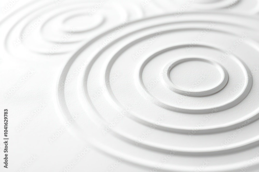Obraz premium Abstract White Circles on Smooth Surface