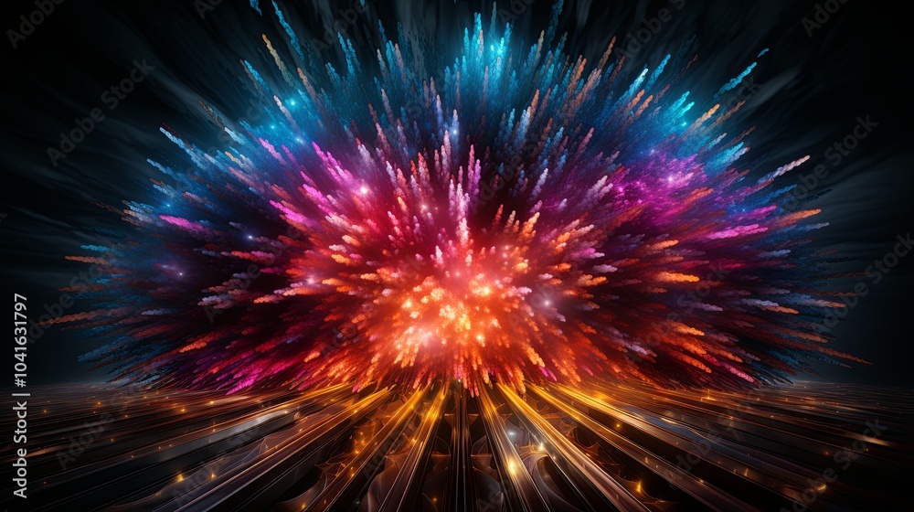 Colorful Explosion of a Supernova Concept Art Colorful Explosion of a Supernova Concept Art