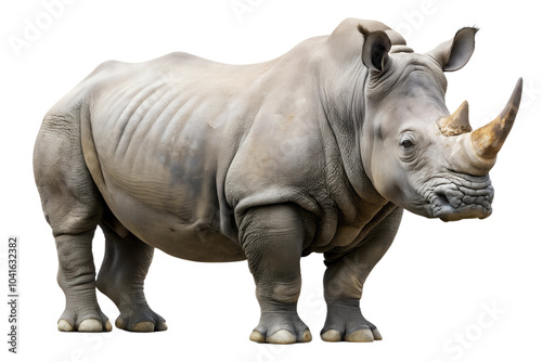 Rhinoceros on Transparent Background. PNG.