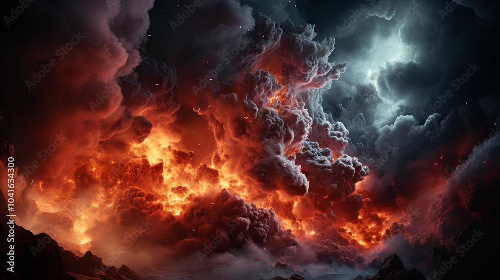 Vividly Colored Clouds of Gas and Dust Swirling Vividly Colored Clouds of Gas and Dust Swirling