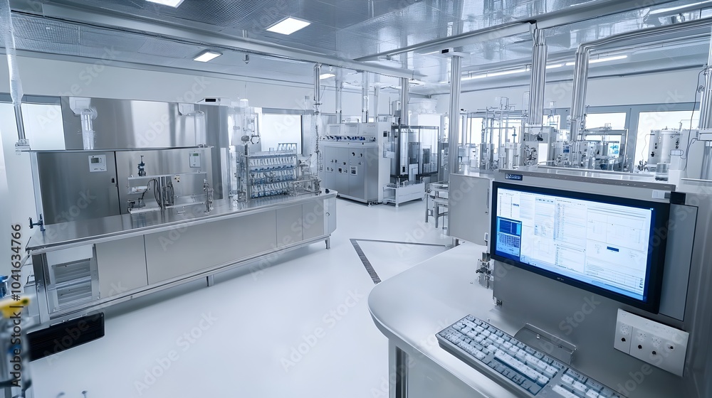 Futuristic White Gas Processing Facility with Digital Monitoring Systems Futuristic White Gas Processing Facility with Digital Monitoring Systems