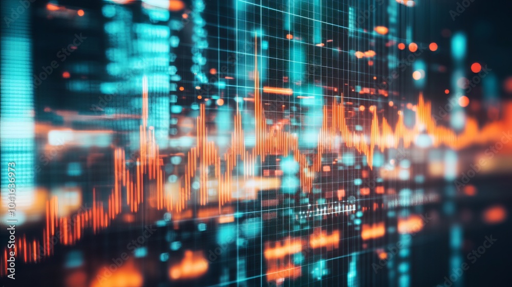 Stock and forex trading graph and candlestick chart. Financial investment concept. Economy trends background for presenting financial data or showing market analysis. Stock and forex trading graph and candlestick chart. Financial investment concept. Economy trends background for presenting financial data or showing market analysis.