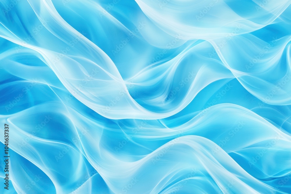 Obraz premium Soft Blue Waves and Fluid Movement Background
