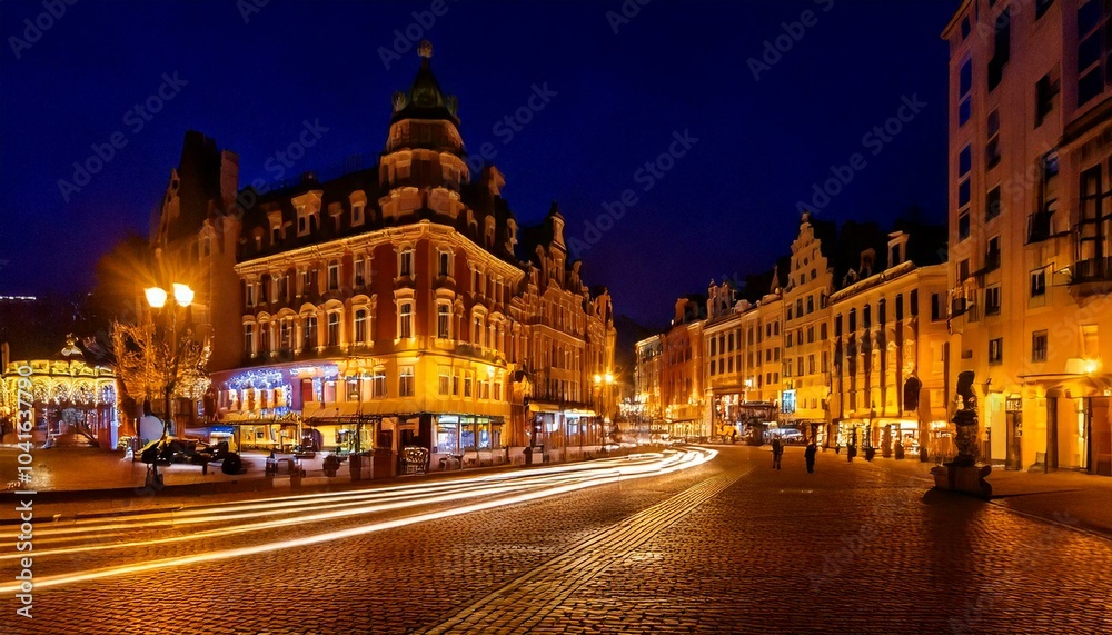 Obraz premium Halloween and the bright streets 