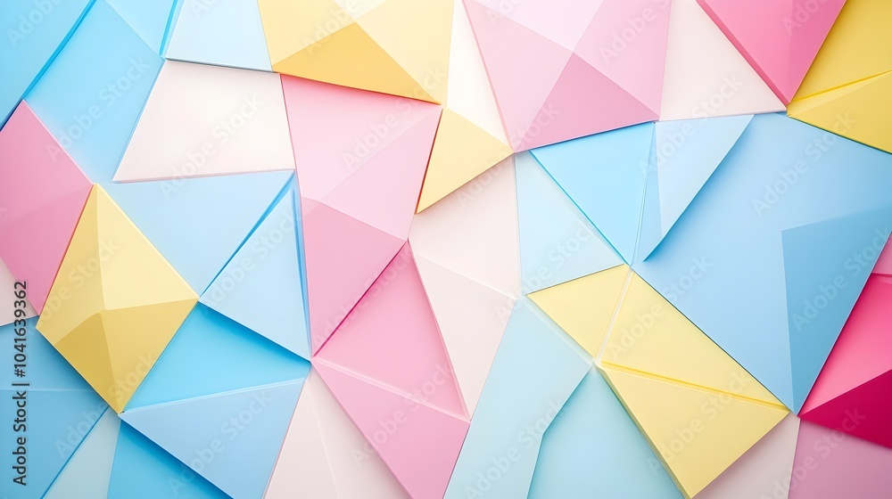 Vibrant Geometric Abstract Pattern in Pastel Colors with Blank Copy Space Vibrant Geometric Abstract Pattern in Pastel Colors with Blank Copy Space