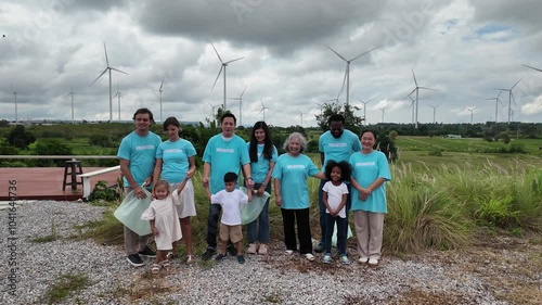 Volunteer pick up the plastic bottle. Volunteer and portrait of people in park for charity event, community service and teamwork. Volunteering. Group teamwork 