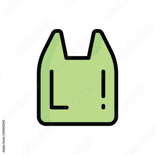 Plastic bag icon logo design template isolated illustration