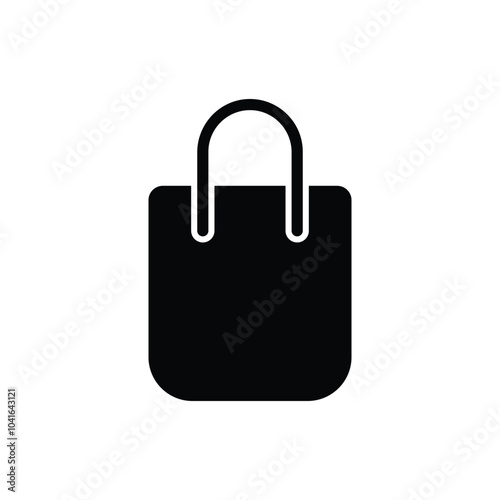 Tote bag icon logo design template isolated illustration