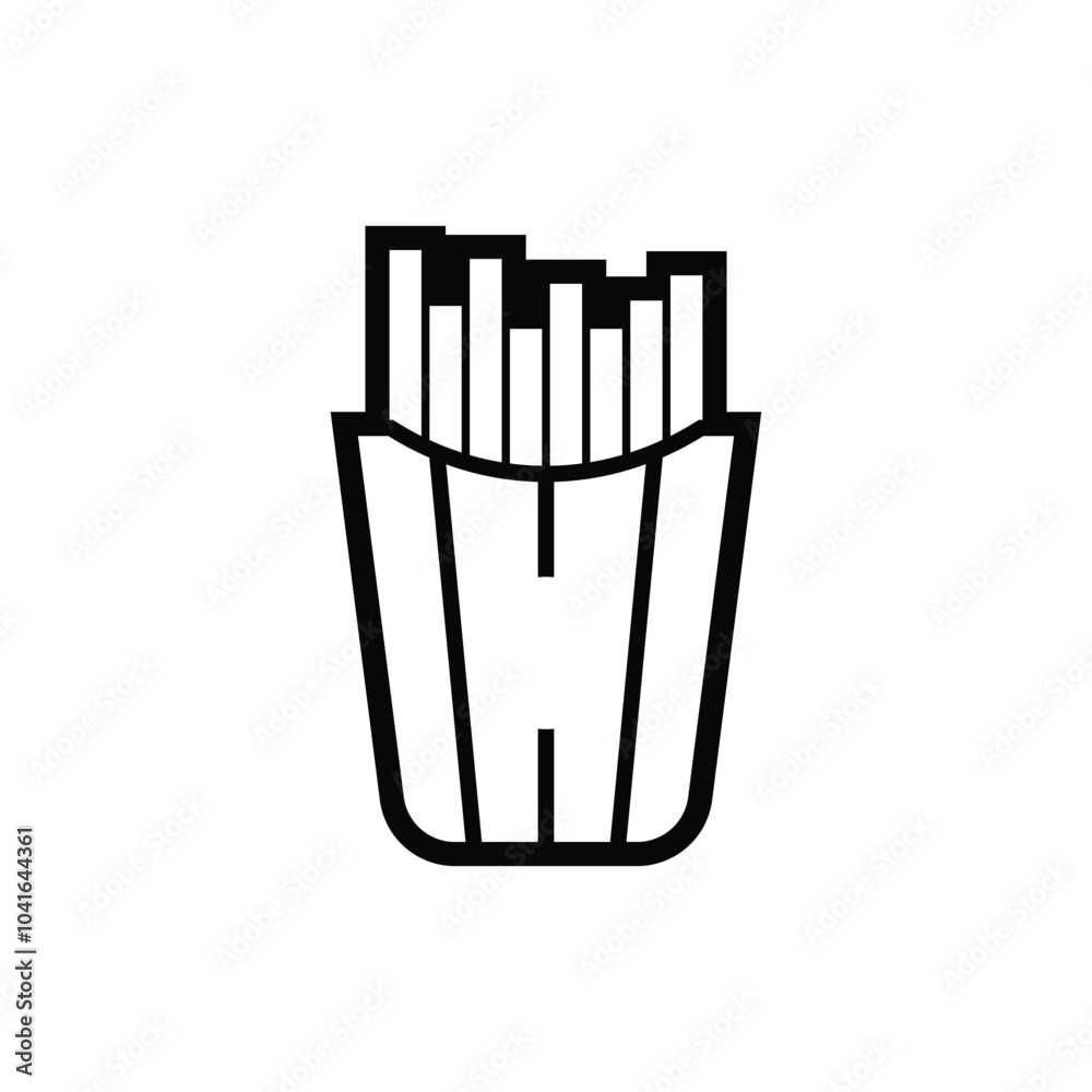 French fries icon logo design template isolated illustration French fries icon logo design template isolated illustration