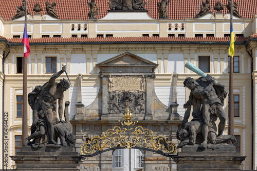 Obraz na płótnie Matthias Gate to Prague Castle (Prazsky hrad), located at Hradcany, Prague; Czech Republic w salonie