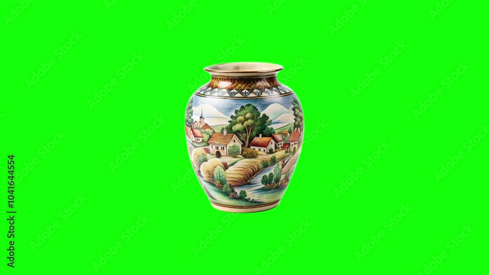Ceramic vase by nature design green screen animation motion graphic with chroma key clip template 4k Background. Easy removed green screen. High resolution. Ultra High Definition, 4k video. Ceramic vase by nature design green screen animation motion graphic with chroma key clip template 4k Background. Easy removed green screen. High resolution. Ultra High Definition, 4k video.