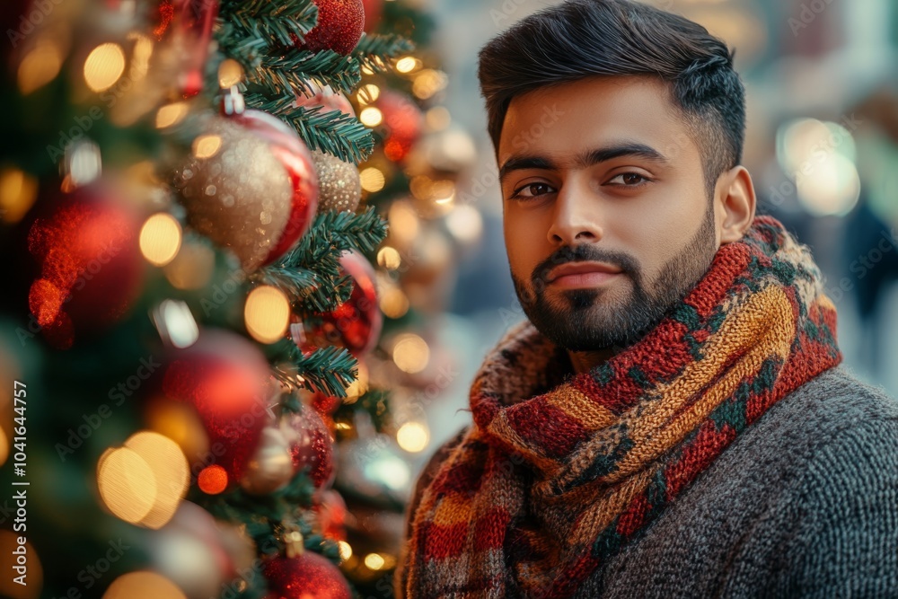 Indian Man in Winter Sweater Style Indian Man in Winter Sweater Style