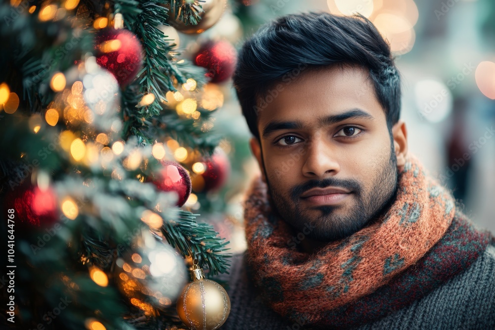 Indian Man in Winter Sweater Style Indian Man in Winter Sweater Style
