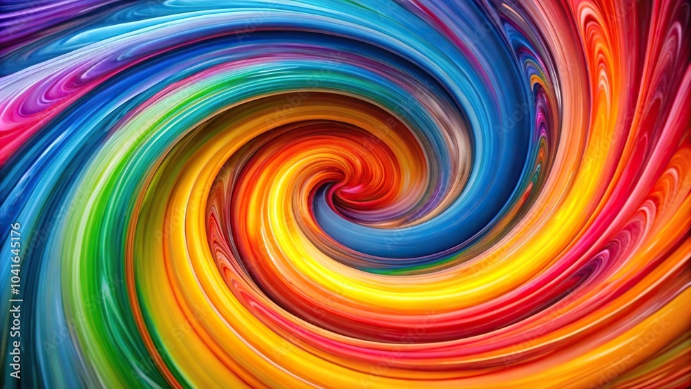 Colorful swirling paint in a spiral pattern Colorful swirling paint in a spiral pattern