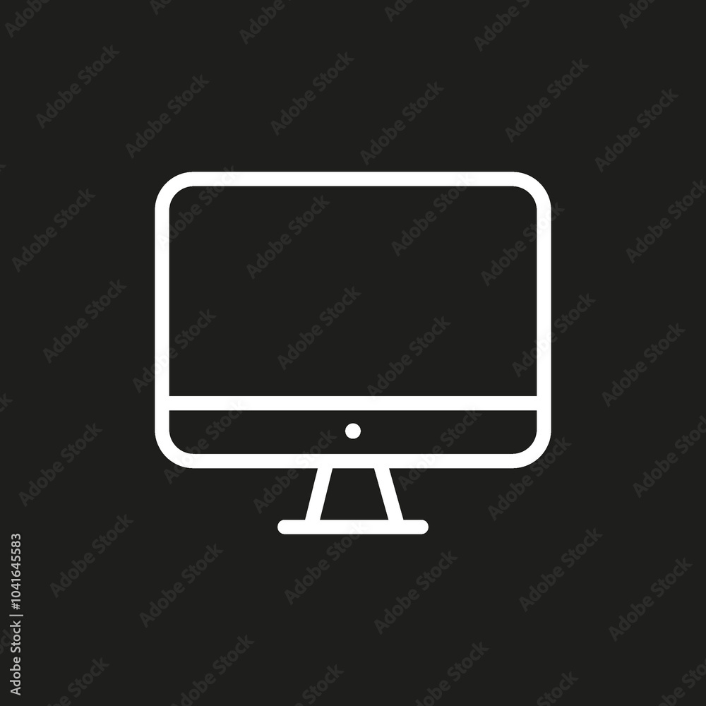 Flat illustration. White TV icon on a black background. The concept of electronic devices. Suitable for social networks, icons, screensavers and as a template. Flat illustration. White TV icon on a black background. The concept of electronic devices. Suitable for social networks, icons, screensavers and as a template.