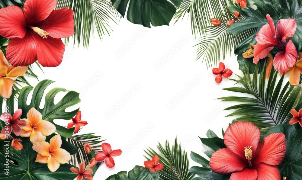 tropical floral footer border tropical floral footer border