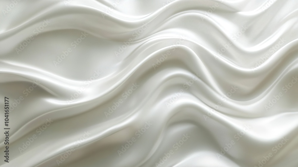 Soft White Fabric Texture with Gentle Waves Soft White Fabric Texture with Gentle Waves