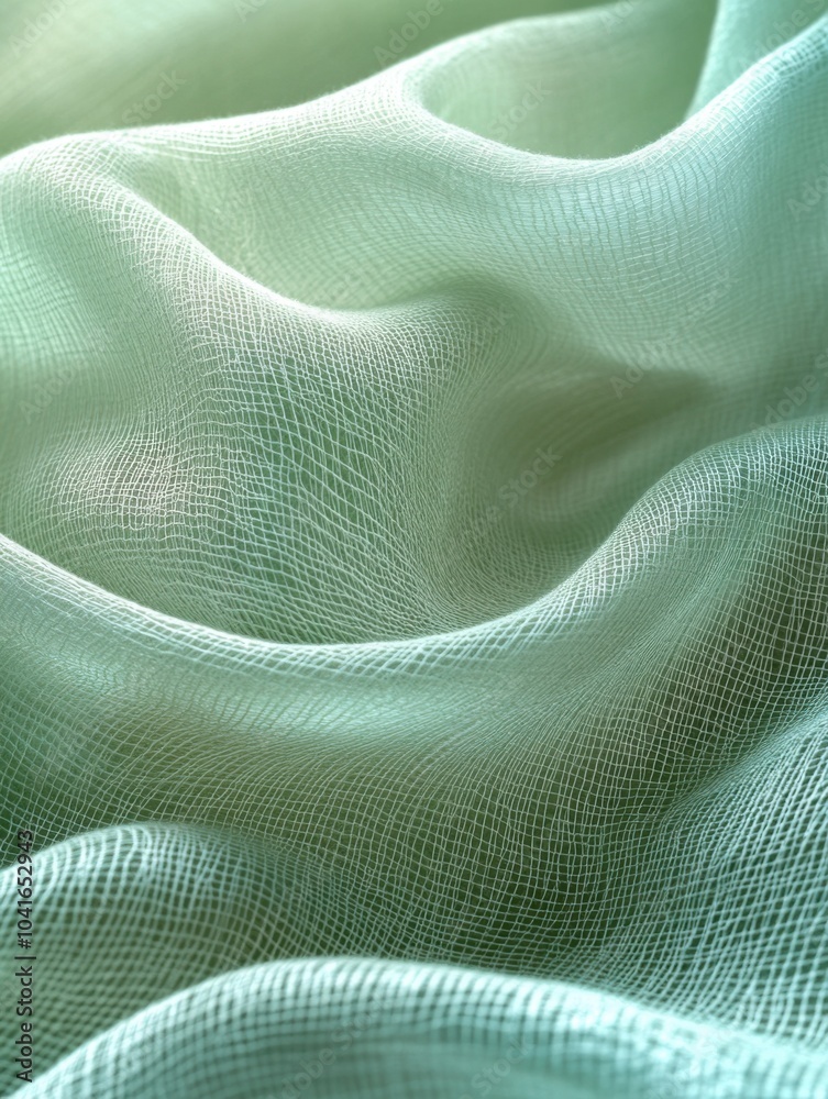 Close up of a green fabric with a blurry background Close up of a green fabric with a blurry background