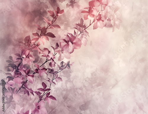 A flowery background with pink flowers