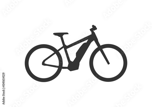 Electric Bike icon symbol. E Bike, bicycle sign logo. Vector illustration image.