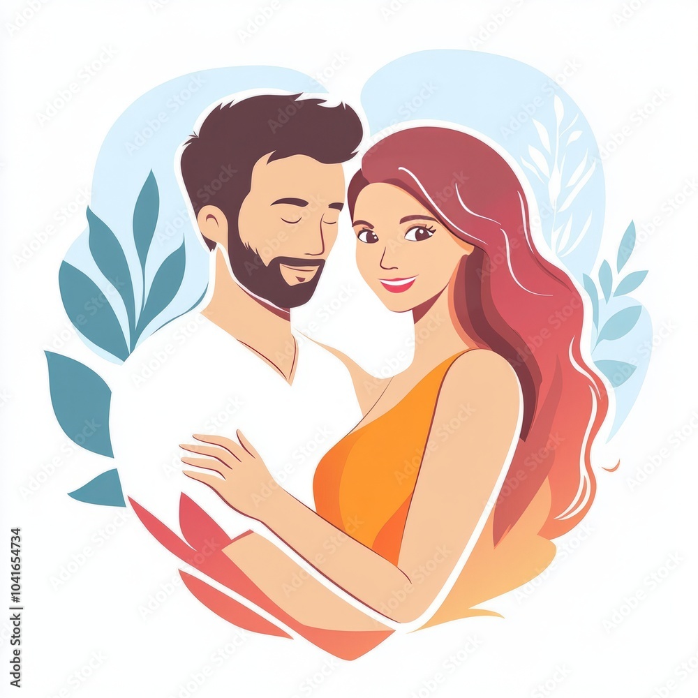 Romantic couple in love, embracing. Romantic couple in love, embracing.