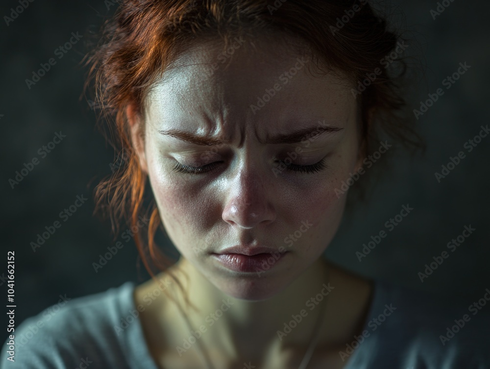 Introspective Stress: Woman's Searching Gaze Introspective Stress: Woman's Searching Gaze