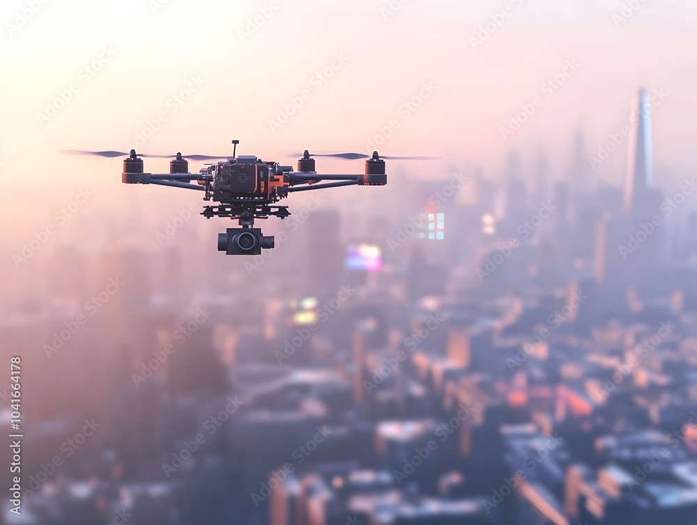 Drone Capturing Panoramic Views of Vibrant Cityscape Showcasing the Role of Aerial Surveillance in Urban Planning and Development Drone Capturing Panoramic Views of Vibrant Cityscape Showcasing the Role of Aerial Surveillance in Urban Planning and Development
