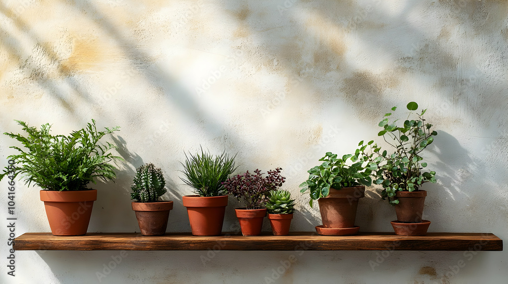 Decorate with Plants on a Wooden Shelf | Minimalist Interior Design Decorate with Plants on a Wooden Shelf | Minimalist Interior Design