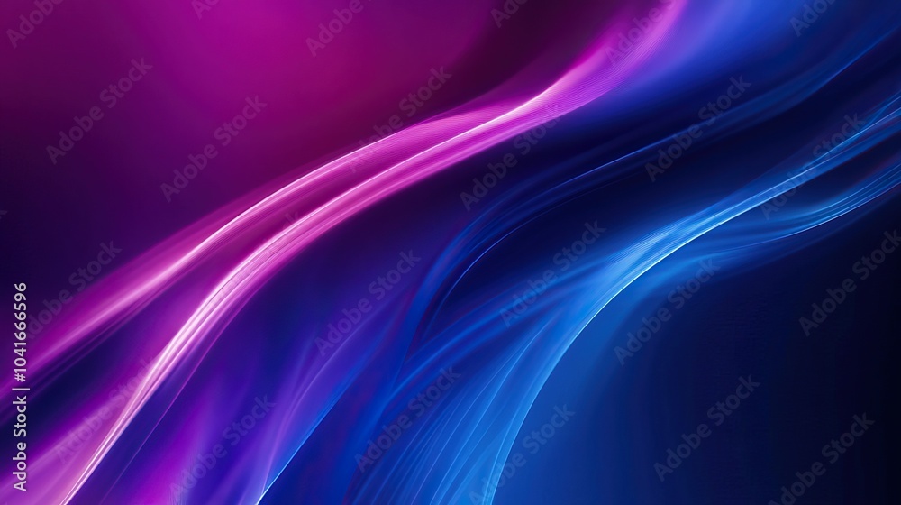 Smooth gradient of blue and purple curves on dark backdrop Smooth gradient of blue and purple curves on dark backdrop