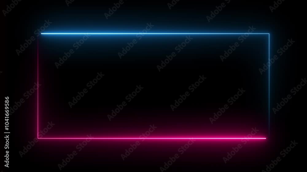 Square rectangle picture frame glowing neon ani animationmation on black background. seamless loop - vertical. Bright neon effect rectangle frame Loop background. Square rectangle picture frame glowing neon ani animationmation on black background. seamless loop - vertical. Bright neon effect rectangle frame Loop background.