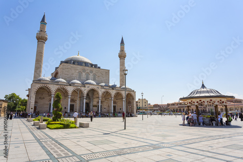 The Selimiye Mosque is located near the Mevlana mausoleum photo