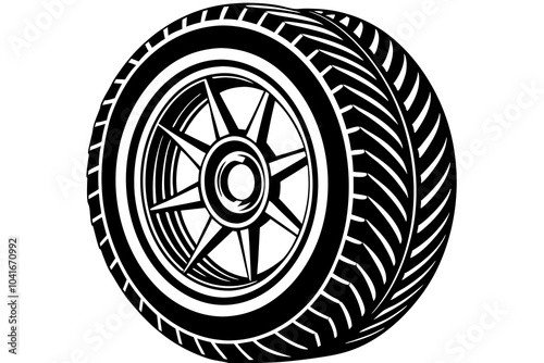 tire vector silhouette vector illustration