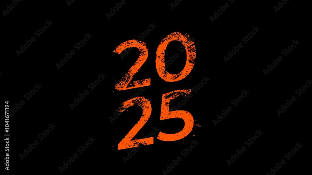 2025 Happy New Year Text Typography aniamtion 2025 Happy New Year Text Typography aniamtion