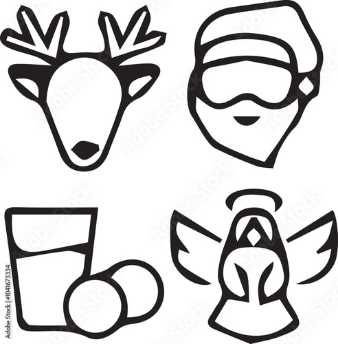 christmas vectors design symbol 