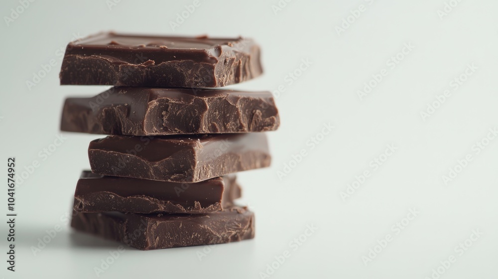 A pile of chocolate bars stacked on top of each other, great for display or gifting A pile of chocolate bars stacked on top of each other, great for display or gifting