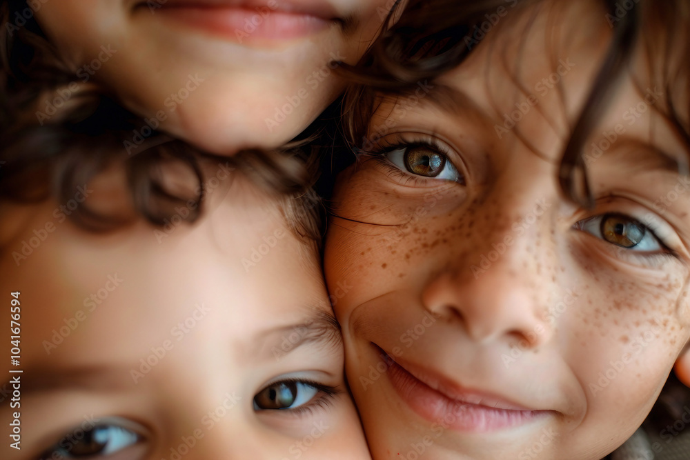 AI generated image of family bonding together AI generated image of family bonding together